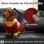 Dog Sweater XL, Turtleneck Sweaters for Large Dogs Girl Boy, Thermal Knit Sweatshirt with Leash Hole Easy Walking, Warm Big Dog Christmas Clothes for Beagle, Cocker Spaniel, Burgundy XL