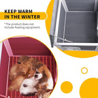 GEGURI Outdoor Cat House, Weatherproof Feral Cat Shelter for Winter