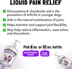 Liquid Glucosamine for Dogs Bacon Flavour with Chondroitin, MSM & Hyaluronic Acid K9 Supplement Hip and Joint Formula Advanced Mobility Joint Pain Relief Senior Advanced Supplement for All Breeds