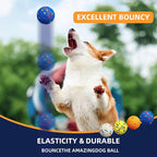 [4 Pack]E-TPU Dog Balls, 3.15'' Indestructible Tennis Balls for Dogs, Durable Bouncy Dog Toys for Aggressive Chewers, Teething Cleaning Chew Toys, Water Toy Fetch Ball for Large Medium Dog and Puppies