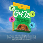 Get Joy Freeze Dried Raw Beef Dog Food, High Protein Grain Free Meal, Topper & Treat, Gut Health Support with Probiotics, Small to Large Breed, 16oz Bag
