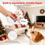 Christmas Dog Toys – Plush Reindeer & Snowman Holiday Set for Small and Medium Dogs, Soft Stuffed Chew Toys with Crinkle Ears, Festive Red Green Plaid, Cute Stocking Stuffer Gift