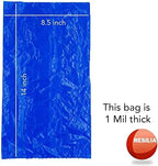 Resilia Commercial Grade Dog Poop Bags - Heavy Duty Pet Waste Removal Bag For Dogs, Cats, and Other Animals, Unscented, Blue, 8.5" W x 14" L, 1 Mil, 0.001 Inch, 800 bags, 4 Rolls of 200 Bags