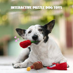 Nocciola Fairy Tale Squeaky Dog Toys, Cute Interactive Plush Stuffed Hide and Seek Cognitive Puzzle Puppy Crinkle Chew Toy for Small, Medium Breed