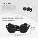Namsan Dog Goggles Small Breeds, UV Protection Dog Glasses for XSmall to Small Dogs, Chihuahua Sunglases Windproof Dustproof Driving Eye Protection, Adjustable, Panda Black