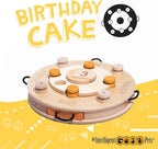 Birthday Cake - Dog Puzzle Toy, Interactive Wooden Brain Game for Dogs, Mental Enrichment Toy, Enhances Natural Instincts