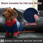Dog Sweater XL, Turtleneck Sweaters for Large Dogs Girl Boy, Thermal Knit Sweatshirt with Leash Hole Easy Walking, Warm Big Dog Christmas Clothes for Beagle, Cocker Spaniel, NavyBlue XL