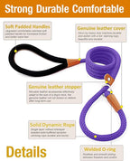 lynxking 6 FT Dog Leash Slip Lead 2 Pack Strong Heavy Duty Braided Dog Training Leash No Pull Training Lead Leashes for Medium Large and Small Dogs