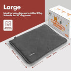 Mora Pets Self Heating Cat Bed Self Warming Cat Bed Thick Thermal Pet Bed Mat 36 x 24 Inches Removable Washable Cover for Outdoor Indoor Cats and Dogs Suede Grey Large