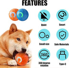 Generic 2PCS Shaky Ball Toy for Dogs, Vibrating Dog Ball, USB Rechargeable, Interactive, Automatic Moving, Bouncing, Perfect for Small, Medium, Large Dogs