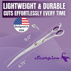 Kenchii Scorpion Dog Grooming Scissors, 9 Inch Curved Shears, Dog Scissors for Grooming, Professional Pet Grooming Scissors, Heavy Duty, Durable and Sharp