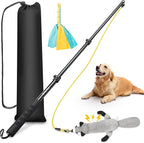 Dog Flirt Pole, Retractable Teasing Stick with Lure, Interactive Dog Toy for Outdoor Training Play Exercise, 40 Inch Flirt Stick for Small Medium Large Dogs
