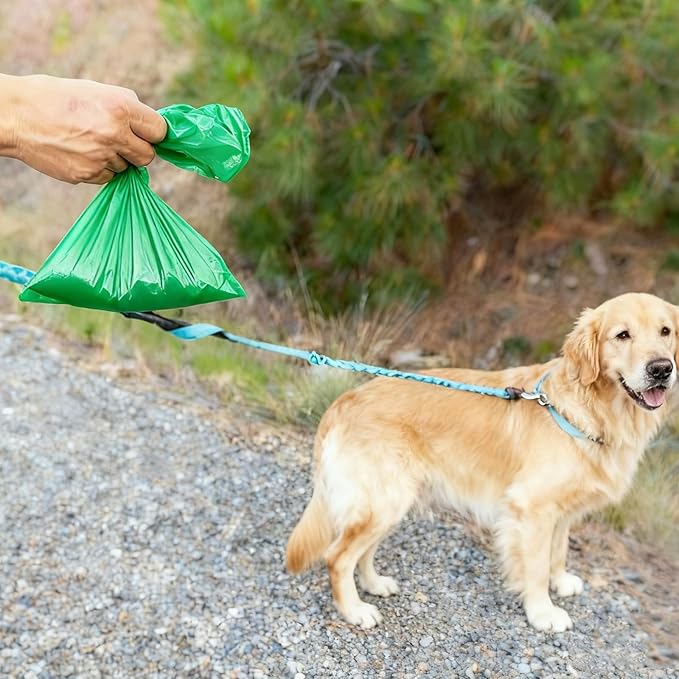Odor-Sealing Dog Poop Bags L, 90 Count | Unscented & Durable Disposable Waste Bags for Pet Waste, Home & Travel Use (Green)