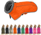 Fragralley Dog Coat Large, Waterproof Dog Jacket with Warm Fleece Lining, Adjustable Reflective Dogs Winter Coat, Turtleneck Pet Coats for Cold Weather (Orange XXXL)