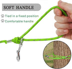 Reflective Cat Leash -50FT Cat Cable Out Escape Proof Walking Leads Yard Long Durable Safe Leash Traning Play Outdoor for Puppies/Kittens/Small Animals(Green)