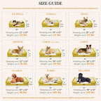 Comfort Expression Orthopedic Dog Bed for Large Dogs 36x27 Inch, Waterproof Egg Crate Foam Large Pet Bed with Removable Bolsters, Dog Couch with Washable Cover & Non-Slip Bottom, Spicy Mustard