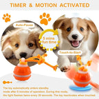 P06 Interactive Dog Toys Dog Balls, Electric Automatic Moving and Rolling Dog Toy with Rope for Small Medium Dogs, Fun Smart Puppy Toy s for Boredom & Training, Dog Toys to Keep Them Busy (Orange)