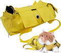 Cat’s Restraint Bag for Claw Care Nail Trimming Anti-Scratching Grooming Bag for Cats Medical Examination(Yellow-m)
