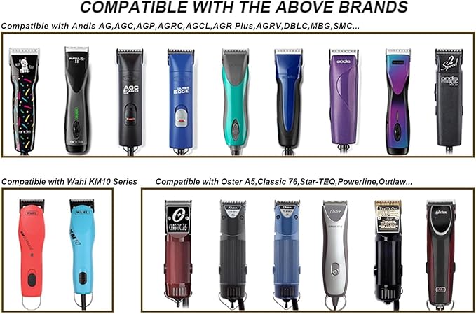 Wide Blades for Dog Grooming Blades Compatible with Andis,Oster A5,Wahl km10 Dog Clippers Stainless Steel Blades Blades for Animal Dog,Cat,Horse, (#30W(0.5mm))