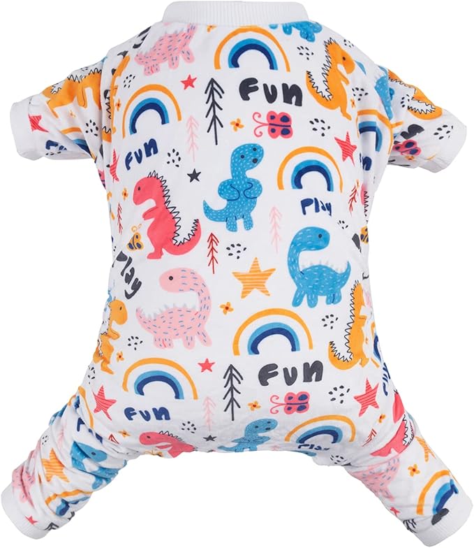 CuteBone Small Dogs Outfit Soft Puppy Onesies Pjs Dog Pajamas Pet Coat Cat Apparel Comfy Doggie Jumpsuit Bodysuit for All Seasons P159L