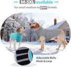ROZKITCH Reversible Dog Sherpa Jacket Super Warm Fleece Sherpa Sweater with Embroidery, Adjustable Double-Sided Plush Sweatshirt for Small Breeds Bluegreen M