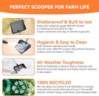 Chicken Poop Scooper & Rake 2-in-1, Pooper Scooper with 13in Wider PP Head & Adjustable Stainless Steel Handle, 33''-69'' Sand Sifting Shovel Litter Scooper for Chicken Coop/Small Farm Animals, Gray