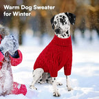 Queenmore Small Dog Sweater,Warm Pullover Dog Sweaters for Small Dogs Boys Girls,Soft Winter Doggie Sweaters,Thick Warm Dogs Clothes for Chihuahua,Dachshund,Yorkie(Red,S)