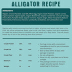 Shepherd Boy Farms Freeze Dried Raw Dog Food, Alligator Recipe, All Natural, No Synthetics, Made in USA with Goat's Milk & Organic Produce, High Protein, Complete Meal (14oz)