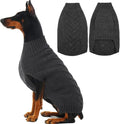 IECOii Extra Large Dog Sweater, XXXL Dog Sweater for Large Dogs Girl Boy, Xmas Pet Holiday Sweaters Large Size, Warm Doggy Christmas Knitwear Big Dogs Sweater for Labrador, Doberman, DarkGrey-3XL