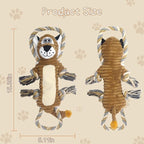 Squeaky Dog Toys, Interactive Tug of War Puppy Toys, Funny Plush Dog Chew Toys, Stuffed Dog Toys for Small,Medium and Large Dogs - Lion