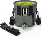Dog Treat Pouch 2.0, Strong Magnetic Closure, Poop Bag Dispenser (Including Collapsible Dog Bowl, Training Clicker, Poop Bags)