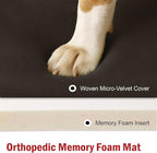 Majestic Pet Orthopedic Memory Foam Dog Crate Mat - Plush Pet Bed Pad for Crates & Kennels | USA Crafted | 30"x21" Villa Storm