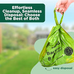 The Original Poop Bags® 38% USDA Certified Plant-Based Arm-Slot Poop Bags – Extra-Large 12x24" Bags with Built-In Arm Slot for Backyard Cleanups – Unscented (32 Count)