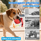 Interactive Dog Toys Ball, 2025 Smart Pet Puppy Ball with Ropes for Indoor Dogs, Path Electric Automatic Moving and Rolling Dogs Toy for Small Medium Large Dogs Daily Training (Bule)