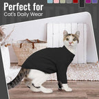 DENTRUN Sphynx Hairless Cats Shirt Pullover Kitten T-Shirts, Breathable Cat Wear Turtleneck Sweater Adorable Cat's Clothes Vest Pajamas Jumpsuit