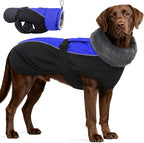 IDOMIK Dog Winter Coat, Reflective Waterproof Dog Jacket for Cold Weather, Warm Pet Coats for Small Medium Large Dogs, High Collar Doggy Fleece Snow Jacket, Winter Vest with Adjustable Buckle,3XL