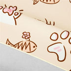 27.5" Large Cat Wrap for Nail Trimming，Self-adherent Cat Grooming Wrap for Cat & Small Dog, Anti-Scratch Cat Swaddle Burrito Wrap for Medicine,Nail Clipping,Ear Cleaning,Teeth Brushing - Cute Pattern