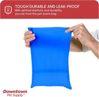 Downtown Pet Supply Poop Bags for Dogs with Dispenser, 2200 Count - Leak-Proof Dog Waste Bags and Bone-Shaped Dog Poop Bags Holder for Leash - Rainbow of Colors, 12.5" x 8.5"