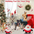Senneny Interactive Dog Christmas Toys Motion Activated, Rolling Dog Ball with Plush Cover USB Rechargeable, 360° Smart Automatic Moving Pet Toy for Large Medium Small Dogs (Santa)