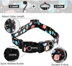 Ihoming Puppy Collar and Leash Set for Daily Outdoor Walking Running Training, Space Design for Extra Small Boys Girls Dogs Cats Pets, XS-Up to 10LBS