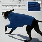 XXXL Dog Sweater for Giant Breed, Warm Winter Fall Dog Sweaters for Dog Girls Boys, Turtleneck Dog Knitwear, Doggie Christmas Sweater, Pet Sweatshirt Clothes Outfit Knit Boxer (Blue XXXL)
