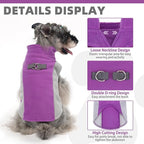 KOOLTAIL Small Dog Sweater - Dog Fleece Vest Jacket with Leash D-Ring for Small Medium Dogs, Soft Pullover Winter Warm Cold Weather Coats, Pet Fall Clothes Outfit for Puppy Cat Boys&Girls, Purple XS