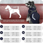 FUAMEY Dog Coat Zipper on Back, Fleece Lined Dogs Jacket for Winter with Harness Built-in, Insulated Clothes Large Doggy Cold Weather Outfits with Pop Bag Pockets, Jack Russell (Dark Blue, L)