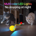 Interactive Cat Toys for Indoor Cats - Kitten Toy with Speedy Tail 2.0, Automatic Cat Toys for Bored Indoor Adult Cats, Motion-Activated, 2025 New Upgraded, USB Rechargeable (Yellow)