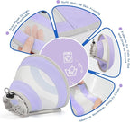 Breathable Air Mesh Cat Cone Collar Soft to Stop Licking, Adjustable, Foldable Lightweight Kitten Cones After Surgery Recovery for Cats & Kittens (Light Purple, S)