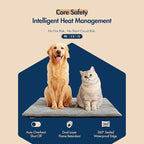 Dog Heating Pad (56"x40") - Waterproof Electric Heated Mat & Pet Bed for Indoor and Outdoor Use, Chew Resistant Cord, Machine Washable Cover with Wheat Pattern Quilting, for Cats and Pets