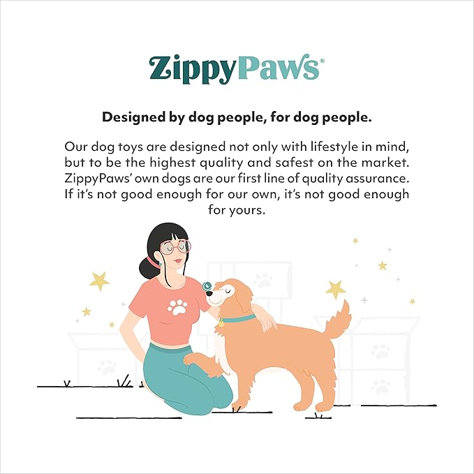 ZippyPaws Squeakie Crawler- No Stuffing Dog Toy to Keep Them Busy, for Small, Medium, & Large Dogs, Squeaky Pet Toy for Boredom, Unstuffed Chew Toy, Soft Plush Puppy Products, Betsey The Ladybug- 10"