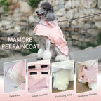 Dog Raincoat Waterproof, Adjustable Reflective Hooded Dog Rain Poncho with Leash Hole for Small Medium Large Dogs (Pink, X-Small)