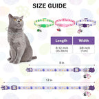3 Pack St. Patricks Day Cat Collar Breakaway with Bell, Shamrock Irish Kitten Collar for Boys and Girls, Easter Valentine's Day Holiday Kitty Collar Adjustable 8"-12" for Puppy Small Pet