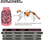 Mihachi Winter Warm Cat Sweater Turtleneck Puppy Pets Sweater Knit Vest Fashion Leopard for Cats Puppy Small Animals Pink Small